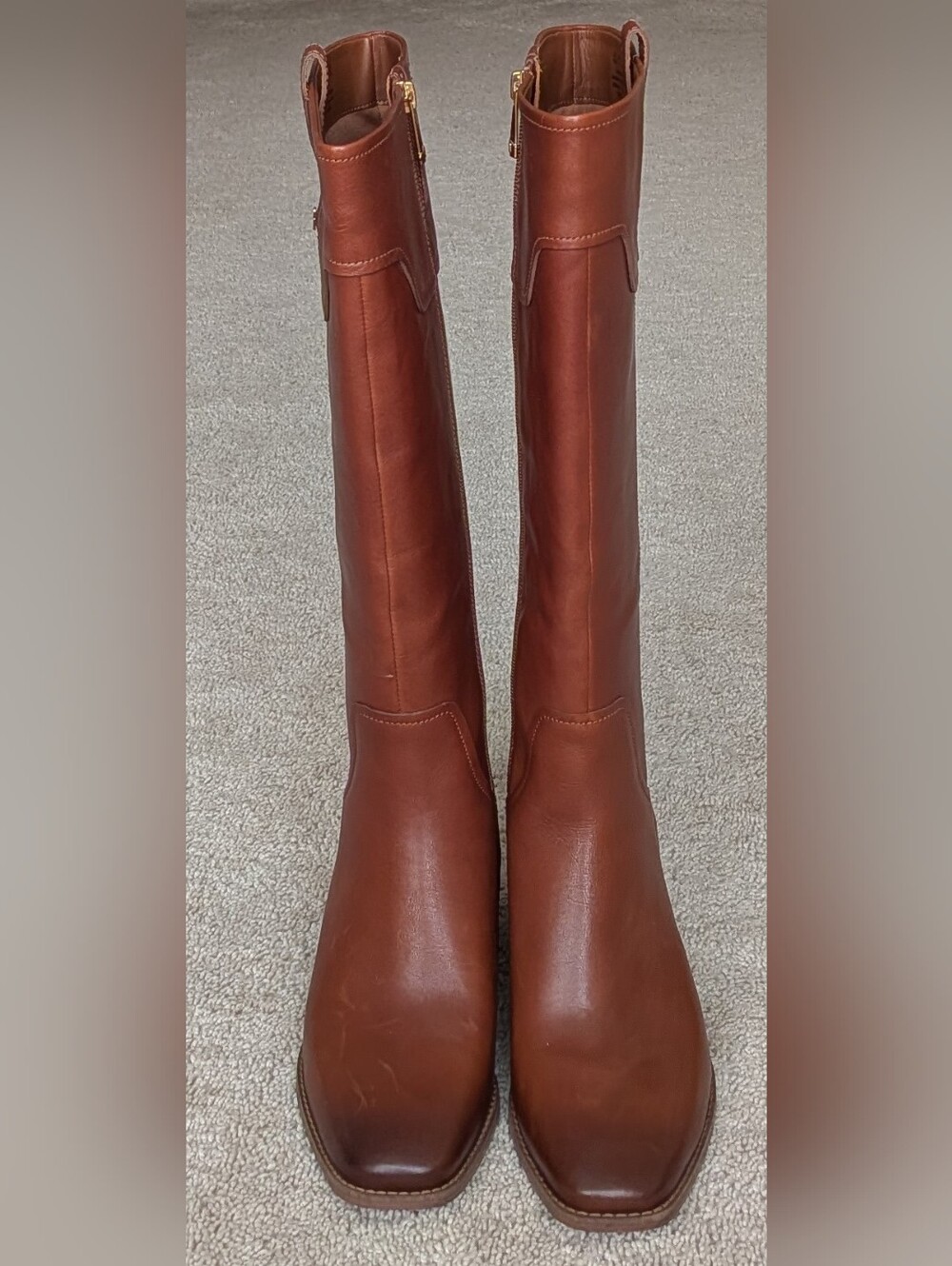 Naturalizer Emmie Brown Leather Knee-High Boots. 10M New Without Box